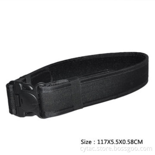 Durable black nylon police duty belt